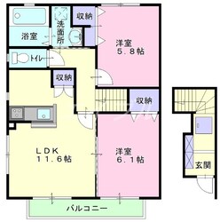 フィカーサ上富井の物件間取画像